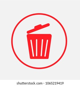 Trash icon isolated on a white background. Vector illustration.