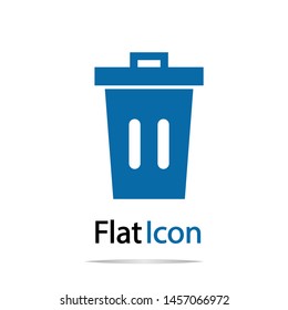 Trash icon isolated on white background.