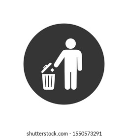 Trash icon isolated on a white background. Vector illustration