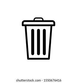 Trash Icon Isolated On White Background. Vector Illustration. EPS10