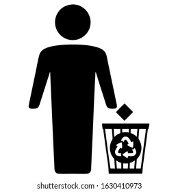 Trash icon isolated on a white background. Vector illustration