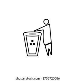 Trash icon isolated on a white background. Vector illustration.