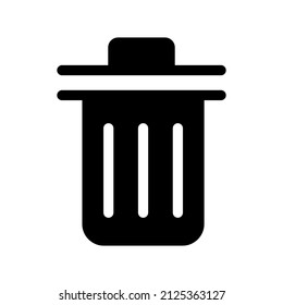 Trash icon isolated on white background
