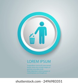 Trash icon isolated on a white background. Vector illustration