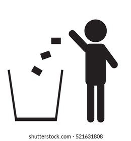 Trash icon isolated on a white background