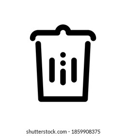 trash icon isolated sign symbol vector illustration - with style outline icons