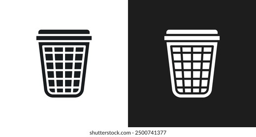 Trash icon line art vector