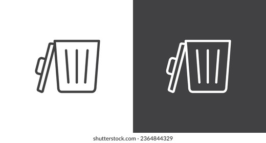Trash icon line. Delete icon vector illustration, Modern vector trash can symbol isolated on white background. Linear pictogram pack. Collection of line icons for web apps and mobile concepts.