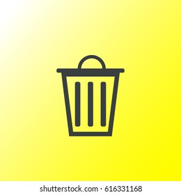 Trash icon line design vector