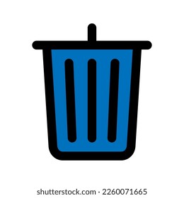 Trash icon line isolated on white background. Black flat thin icon on modern outline style. Linear symbol and editable stroke. Simple and pixel perfect stroke vector illustration