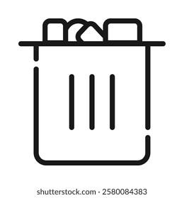 Trash Icon in Line Style