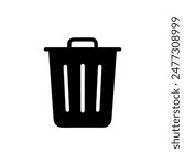 Trash icon in line style. Delete icon, modern vector trash can symbol isolated on white background. Linear pictogram pack. line icon for web apps and mobile concept.