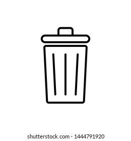 Trash icon line style simple design