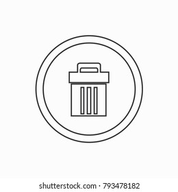 trash icon line vector illustration. bin icon