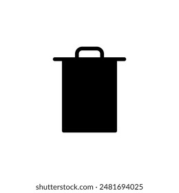 Trash icon logo design. trash can icon. delete sign and symbol.