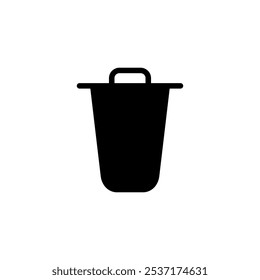 Trash icon logo design. trash can icon. delete sign and symbol.