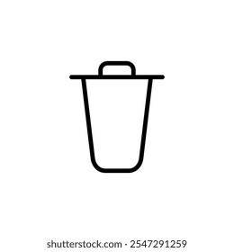 Ícone de lixo logotipo design. ícone de lixeira. sinal e símbolo de exclusão.