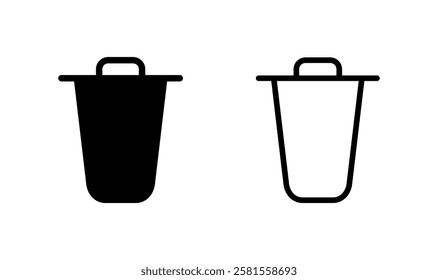 Trash icon logo design. trash can icon. delete sign and symbol.