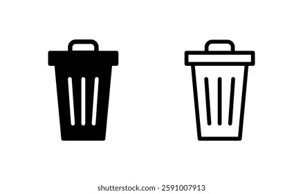 Trash icon logo design. trash can icon. delete sign and symbol.