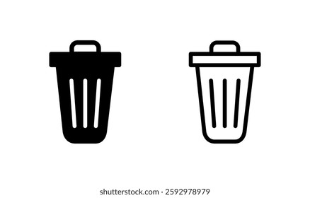 Trash icon logo design. trash can icon. delete sign and symbol.