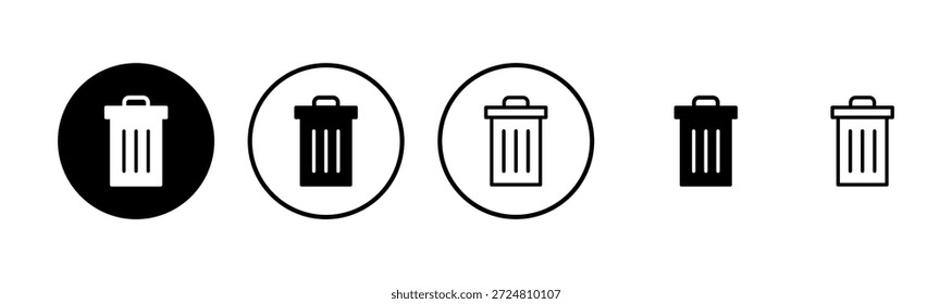 Ícone de lixo logotipo design. ícone de lixeira. sinal e símbolo de exclusão.