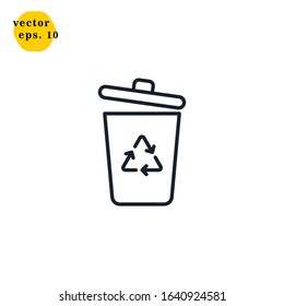 Trash Icon Logo Design Vector Template