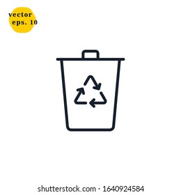 Trash Icon Logo Design Vector Template