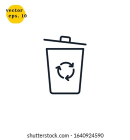 Trash Icon Logo Design Vector Template