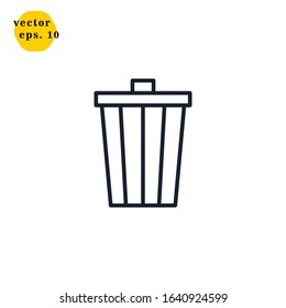 Trash Icon Logo Design Vector Template