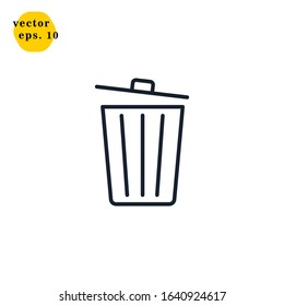 Trash Icon Logo Design Vector Template