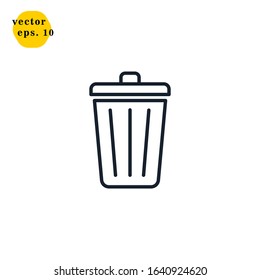 Trash Icon Logo Design Vector Template