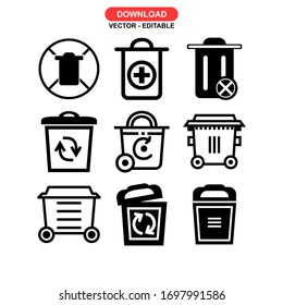 trash icon or logo isolated sign symbol vector illustration - Collection of high quality black style vector icons
