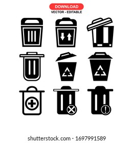 trash icon or logo isolated sign symbol vector illustration - Collection of high quality black style vector icons
