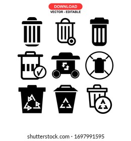 trash icon or logo isolated sign symbol vector illustration - Collection of high quality black style vector icons
