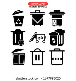 trash icon or logo isolated sign symbol vector illustration - Collection of high quality black style vector icons
