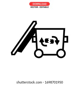 trash icon or logo isolated sign symbol vector illustration - high quality black style vector icons
