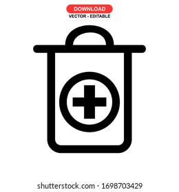 trash icon or logo isolated sign symbol vector illustration - high quality black style vector icons
