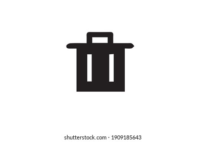 icono de basura o logotipo aislado símbolo de señas ilustración vectorial - iconos vectoriales de estilo negro de alta calidad.