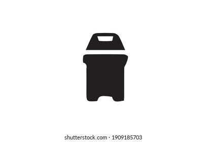 Abfallsymbol oder Logo einzeln auf Zeichen, Vektorgrafik - hochwertige Vektorsymbole im schwarzen Stil.