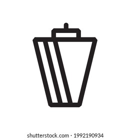 Trash icon or logo isolated sign symbol vector illustration,vector illustration with high quality black outline.