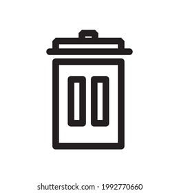 Trash icon or logo isolated sign symbol vector illustration,vector illustration with high quality black outline.