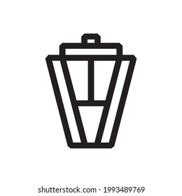 Trash icon or logo isolated sign symbol vector illustration,vector illustration with high quality black outline.