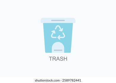 Trash Icon Or Logo Isolated Vector Illustration