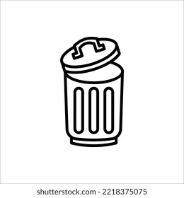 plantilla de diseño vectorial del logotipo del icono de basura