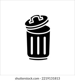 trash icon logo vector design template