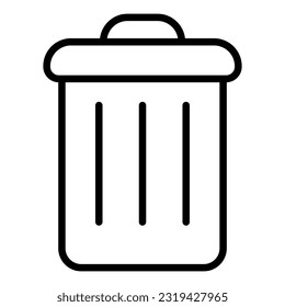 trash icon on transparent background