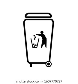 trash icon on a white background