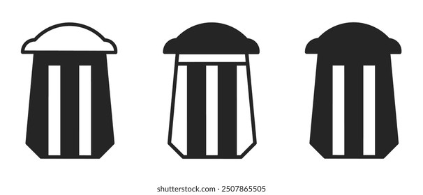 Mülleimer-Symbol auf weißem Hintergrund. Vektorlogo-Mülleimer-Illustration.