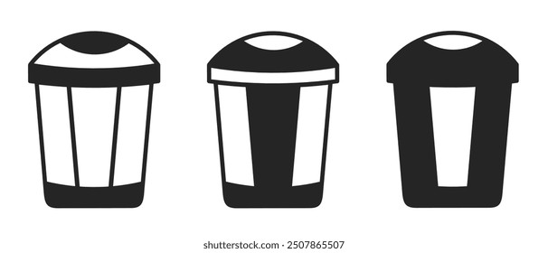 Trash icon on white background. Vector logo trash illustration.