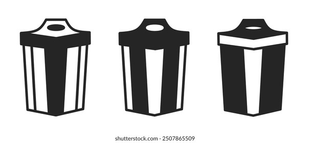 Icono de basura sobre fondo blanco. Ilustración de basura de logotipo de Vector.